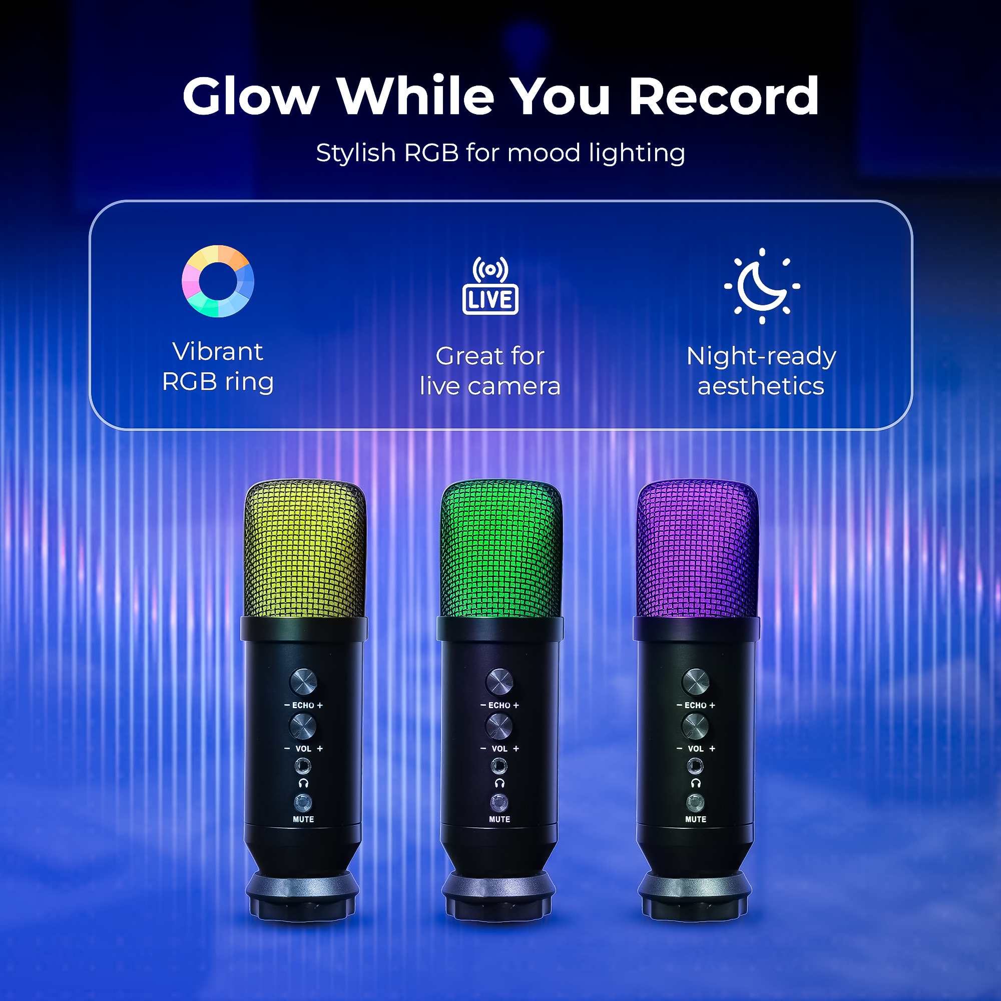 Digitek (DM 401) RGB USB Condenser Podcasts\ Gaming Microphone Kit