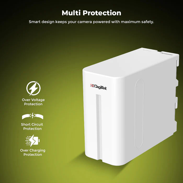 Digitek (NP-F980 C Platinum) 16000mAh Rechargeable Li-ion Battery for Cameras