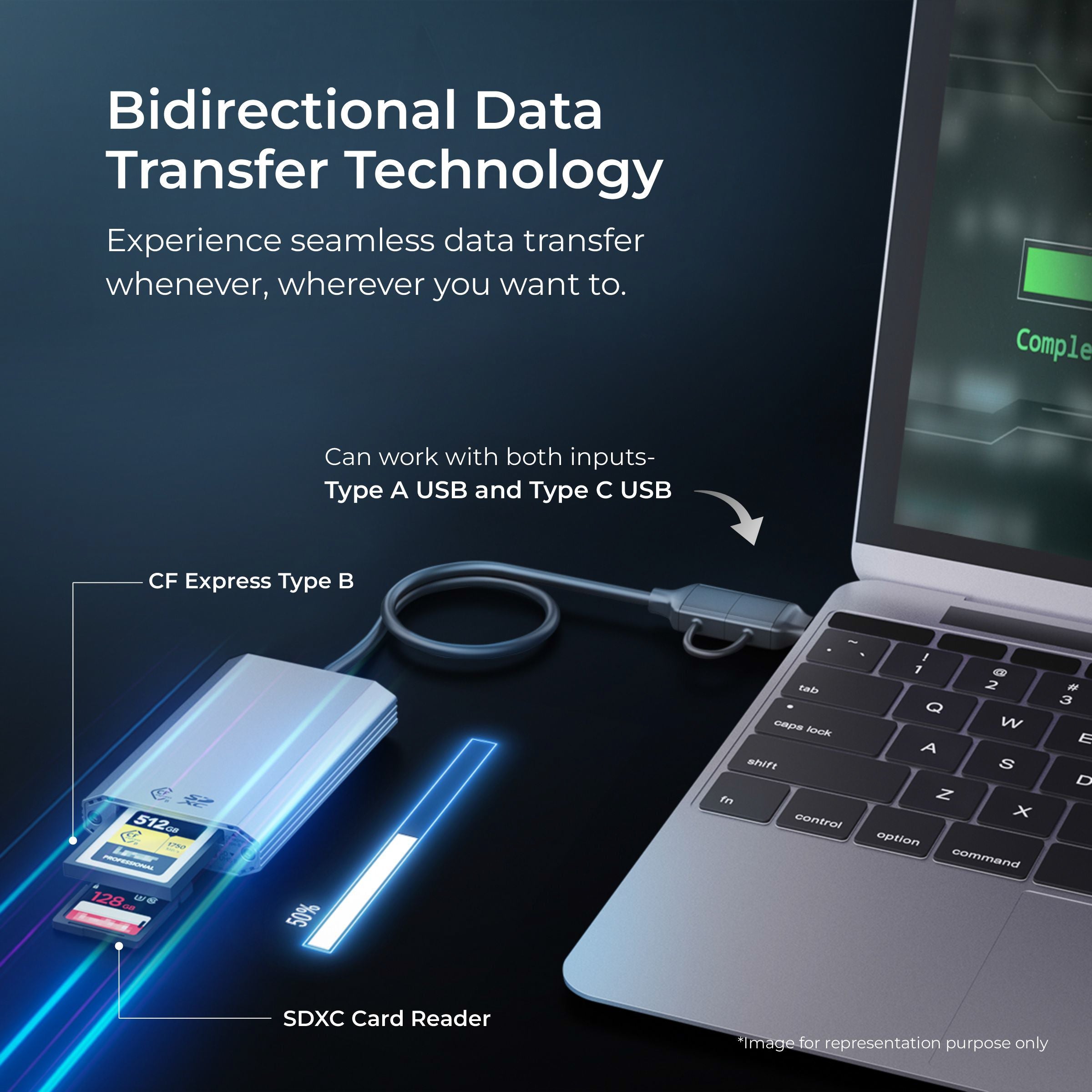 Digitek DCR-102 CFB 2-in-2 CF Express Type B & SDXC, USB 3.2 Card Reader - Digitek